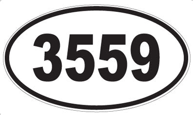 3559 - Oval Sticker