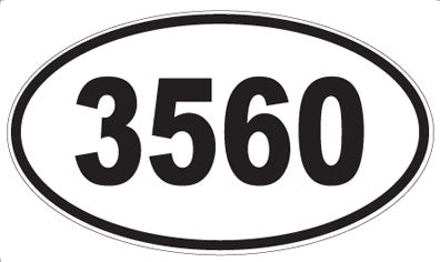 3560 - Oval Sticker