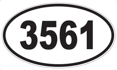 3561 - Oval Sticker