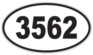 3562 - Oval Sticker
