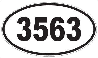 3563 - Oval Sticker