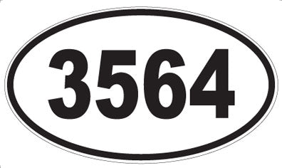 3564 - Oval Sticker