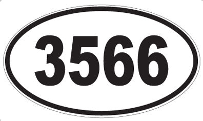 3566 - Oval Sticker