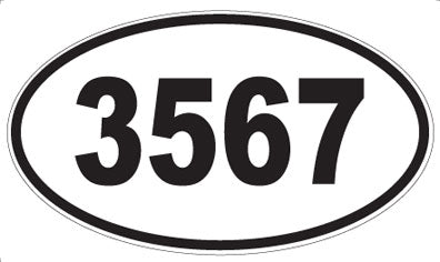 3567 - Oval Sticker