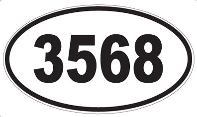 3568 - Oval Sticker