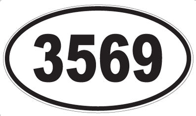 3569 - Oval Sticker