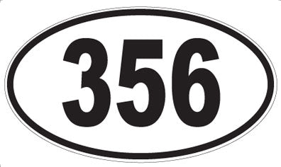 356 - Oval Sticker