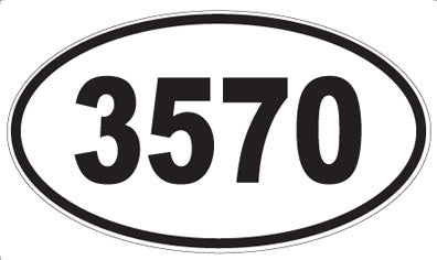 3570 - Oval Sticker
