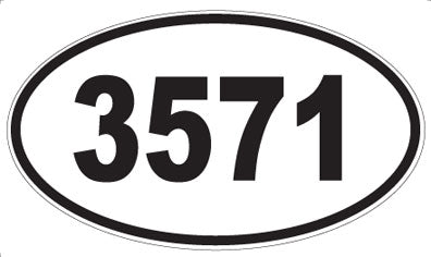 3571 - Oval Sticker