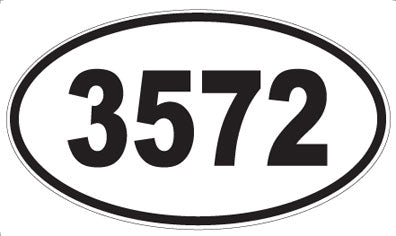 3572 - Oval Sticker