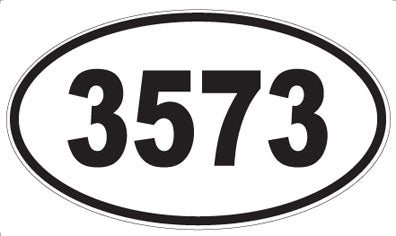 3573 - Oval Sticker