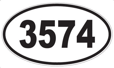 3574 - Oval Sticker