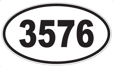 3576 - Oval Sticker