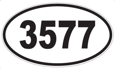 3577 - Oval Sticker