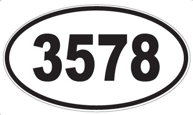 3578 - Oval Sticker