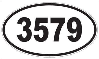 3579 - Oval Sticker