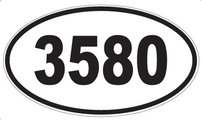 3580 - Oval Sticker