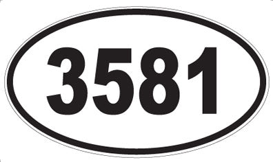 3581 - Oval Sticker