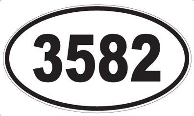 3582 - Oval Sticker