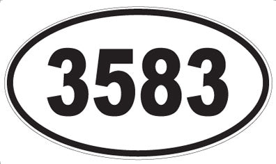 3583 - Oval Sticker