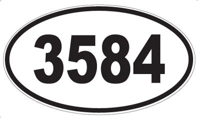 3584 - Oval Sticker