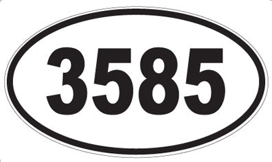 3585 - Oval Sticker