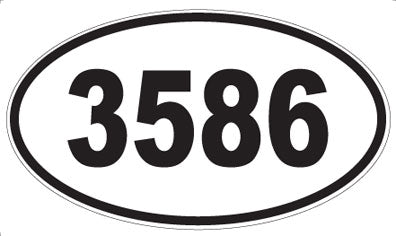 3586 - Oval Sticker