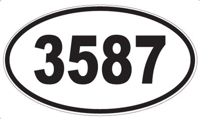 3587 - Oval Sticker