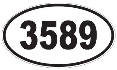 3589 - Oval Sticker