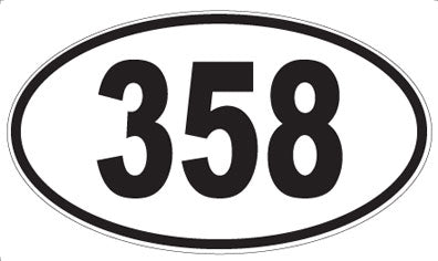 358 - Oval Sticker