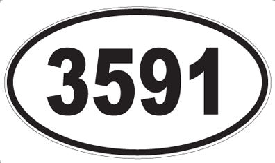 3591 - Oval Sticker