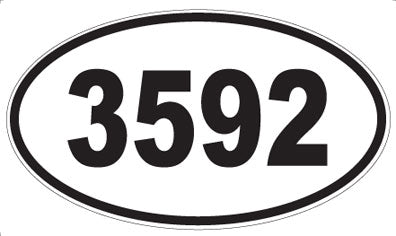 3592 - Oval Sticker