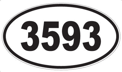 3593 - Oval Sticker