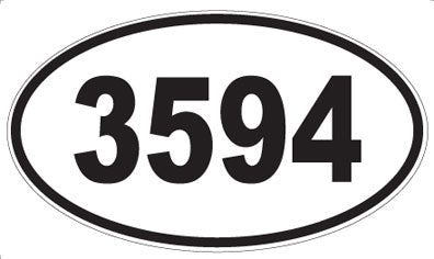 3594 - Oval Sticker