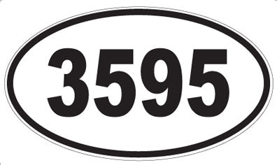 3595 - Oval Sticker