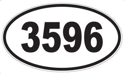3596 - Oval Sticker