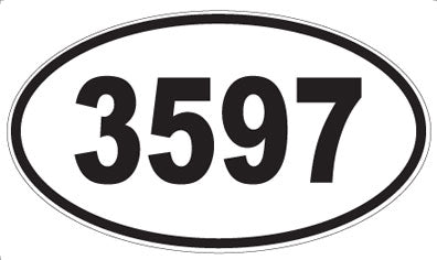 3597 - Oval Sticker