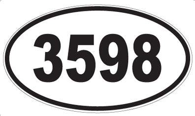3598 - Oval Sticker