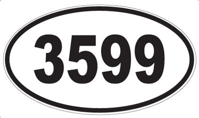 3599 - Oval Sticker