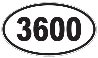 3600 - Oval Sticker