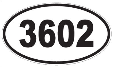 3602 - Oval Sticker