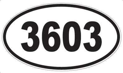 3603 - Oval Sticker