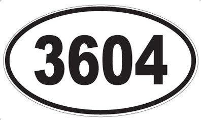 3604 - Oval Sticker