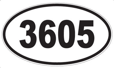 3605 - Oval Sticker