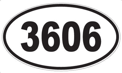 3606 - Oval Sticker