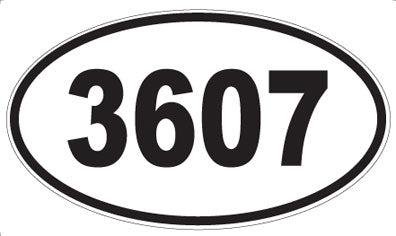 3607 - Oval Sticker