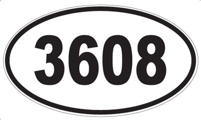 3608 - Oval Sticker