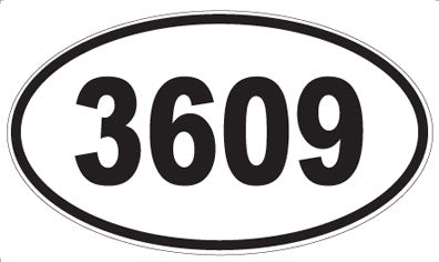 3609 - Oval Sticker