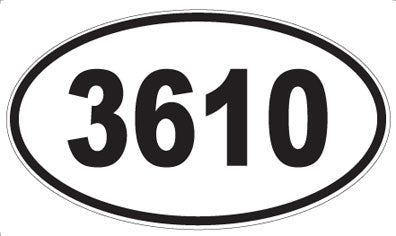 3610 - Oval Sticker