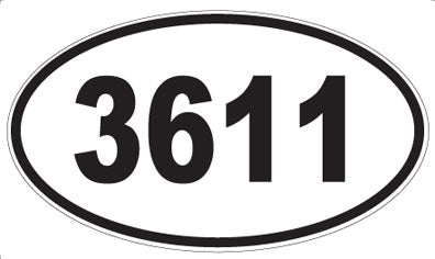 3611 - Oval Sticker